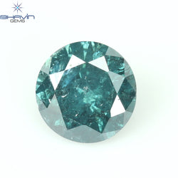 0.28 CT Round Diamond Natural Diamond Blue Color I3 Clarity (4.00 MM)