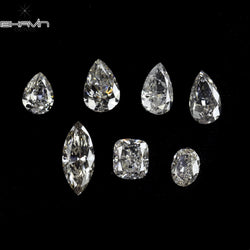 0.73 CT/ 7 Pcs Mix Shape Natural Diamond White Color SI Clarity (5.57 MM)