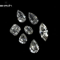 0.73 CT/ 7 Pcs Mix Shape Natural Diamond White Color SI Clarity (5.57 MM)
