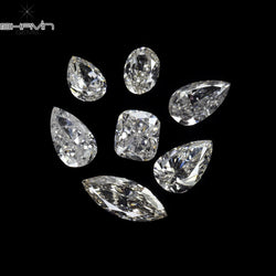 0.73 CT/ 7 Pcs Mix Shape Natural Diamond White Color SI Clarity (5.57 MM)