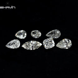 0.73 CT/ 7 Pcs Mix Shape Natural Diamond White Color SI Clarity (5.57 MM)