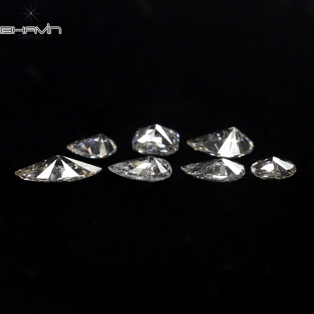 0.73 CT/ 7 Pcs Mix Shape Natural Diamond White Color SI Clarity (5.57 MM)