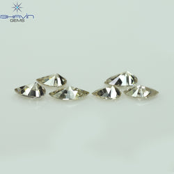 0.71 CT/6 Pcs CT Pear-Marquise Shape Natural Loose Diamond Brown Color VS-SI Clarity (5.10 MM)