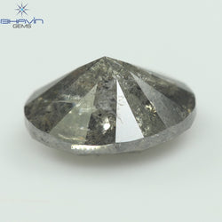 0.93 CT Oval Shape Black Gray Salt And Pepper Diamond Natural Loose Diamond Clarity I3 (6.80 MM)