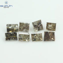 2.25 CT(8 Pcs) Baguette Shape Natural Diamond Brown Color I3 Clarity (4.48 MM)