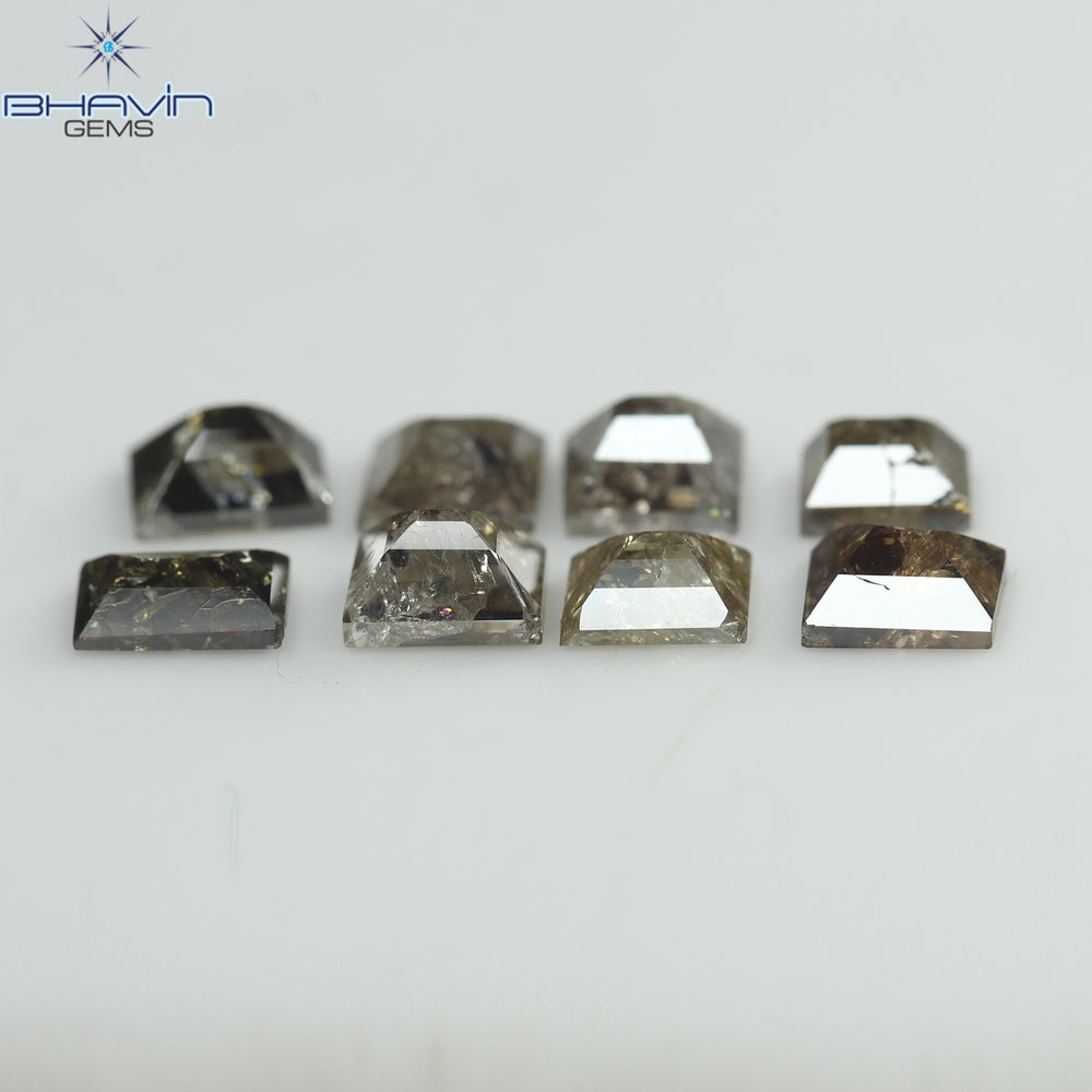 2.25 CT(8 Pcs) Baguette Shape Natural Diamond Brown Color I3 Clarity (4.48 MM)