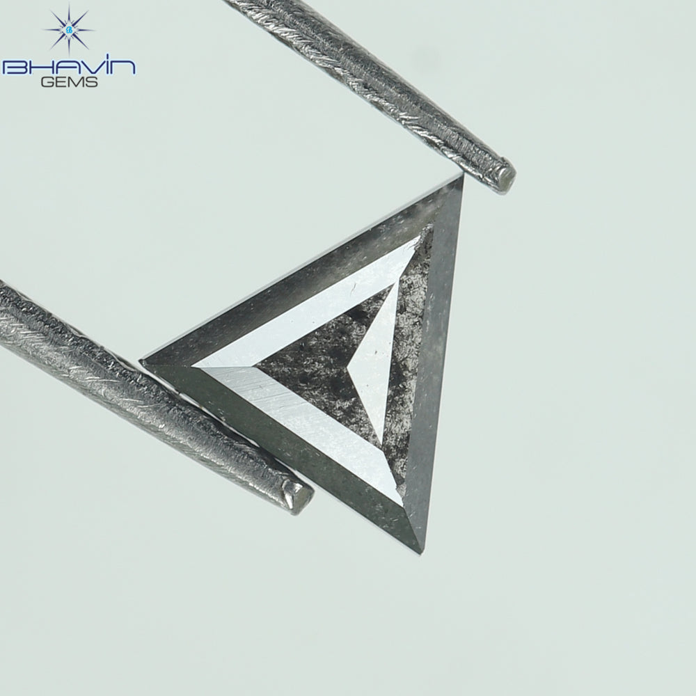 0.27 CT Triangle Shape Natural Diamond  Salt And Pepper Color I3 Clarity (5.12 MM)