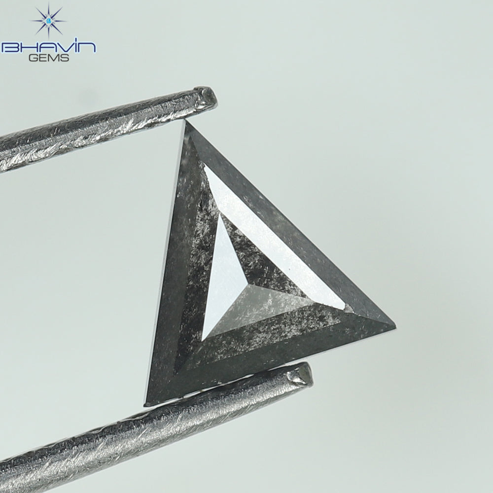 0.27 CT Triangle Shape Natural Diamond  Salt And Pepper Color I3 Clarity (5.12 MM)