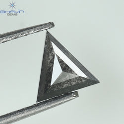 0.27 CT Triangle Shape Natural Diamond  Salt And Pepper Color I3 Clarity (5.12 MM)
