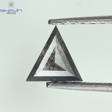 0.27 CT トライアングル シェイプ ナチュラル ダイヤモンド ソルト アンド ペッパー カラー I3 クラリティ (5.12 MM)