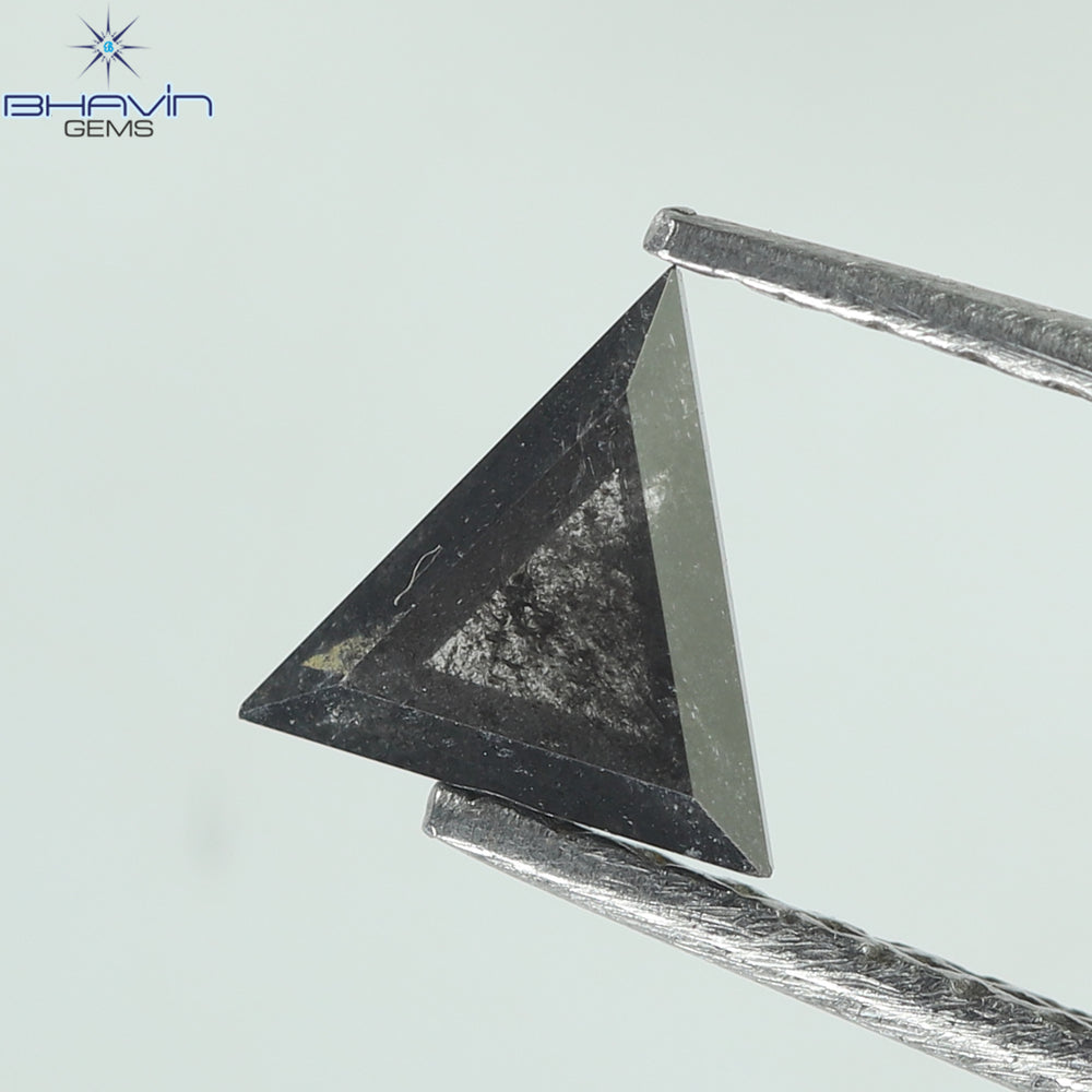 0.27 CT Triangle Shape Natural Diamond  Salt And Pepper Color I3 Clarity (5.12 MM)