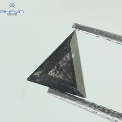 0.27 CT Triangle Shape Natural Diamond  Salt And Pepper Color I3 Clarity (5.12 MM)