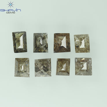 2.25 CT(8 Pcs) Baguette Shape Natural Diamond Brown Color I3 Clarity (4.48 MM)