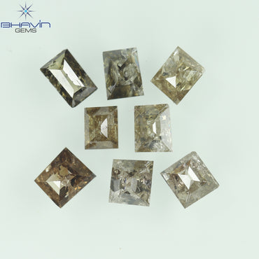 2.25 CT(8 Pcs) Baguette Shape Natural Diamond Brown Color I3 Clarity (4.48 MM)