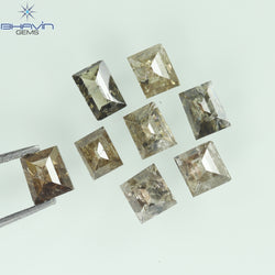 2.25 CT(8 Pcs) Baguette Shape Natural Diamond Brown Color I3 Clarity (4.48 MM)