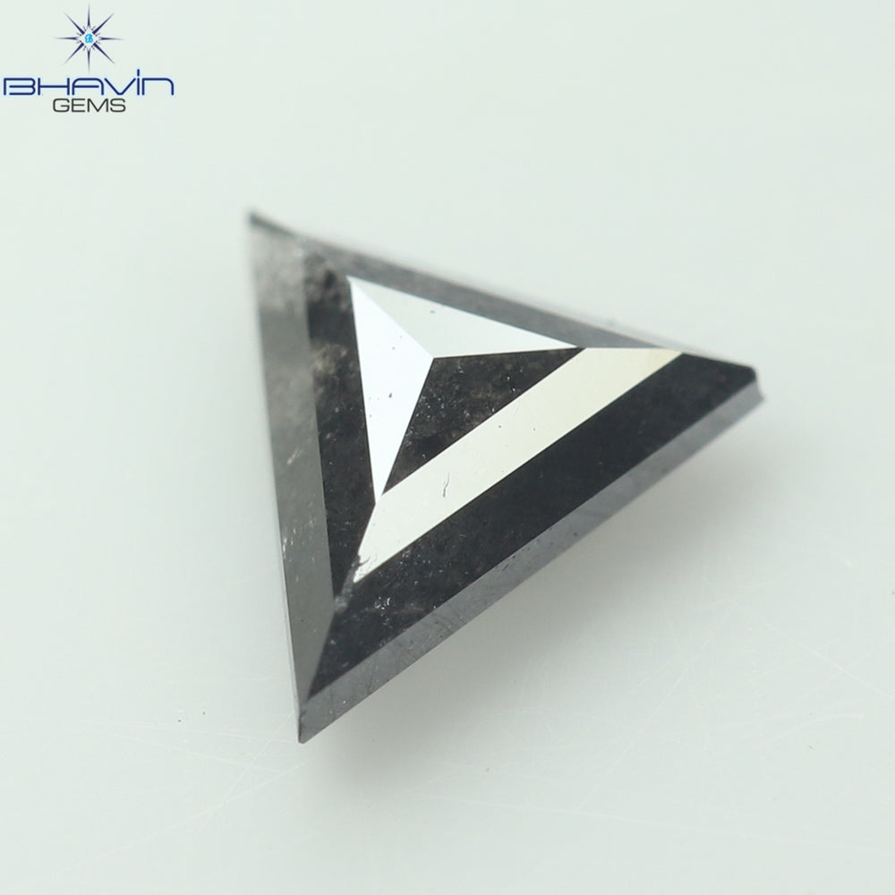 0.27 CT Triangle Shape Natural Diamond  Salt And Pepper Color I3 Clarity (5.12 MM)