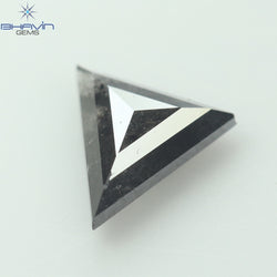 0.27 CT Triangle Shape Natural Diamond  Salt And Pepper Color I3 Clarity (5.12 MM)