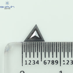 0.27 CT Triangle Shape Natural Diamond  Salt And Pepper Color I3 Clarity (5.12 MM)