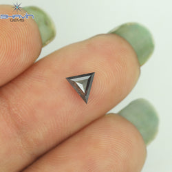 0.27 CT Triangle Shape Natural Diamond  Salt And Pepper Color I3 Clarity (5.12 MM)