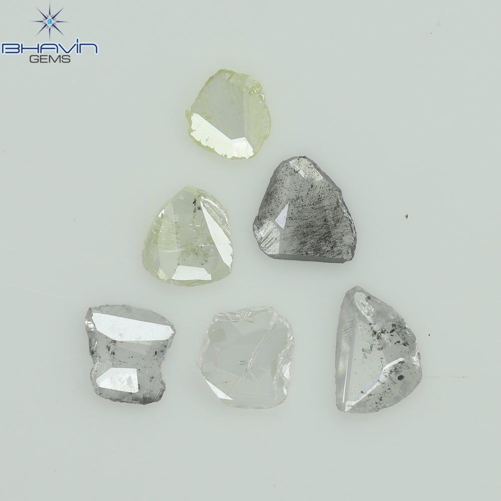 0.41 CT/6 Pcs Rosecut Polki Shape Natural Diamond  White Color I3 Clarity (3.65 MM)