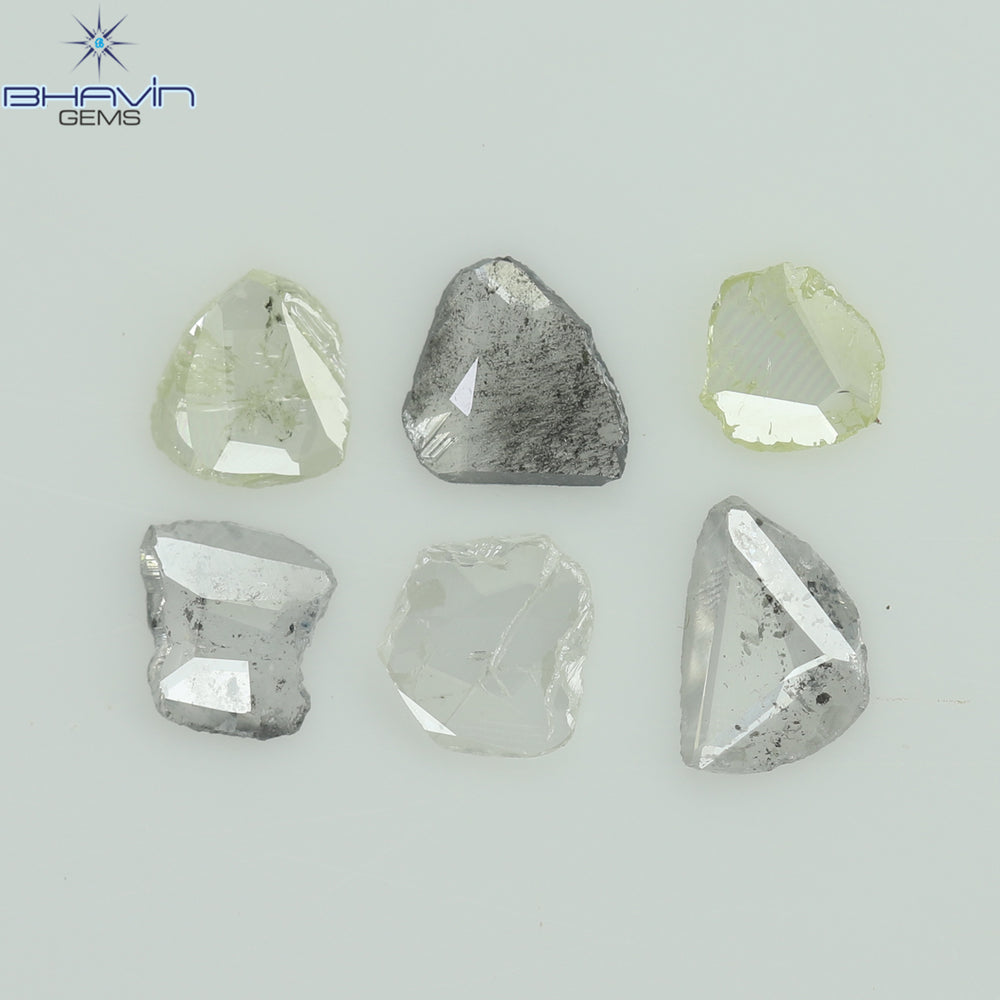 0.41 CT/6 Pcs Rosecut Polki Shape Natural Diamond  White Color I3 Clarity (3.65 MM)