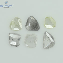 0.41 CT/6 Pcs Rosecut Polki Shape Natural Diamond  White Color I3 Clarity (3.65 MM)