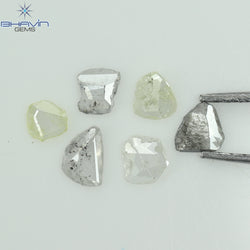 0.41 CT/6 Pcs Rosecut Polki Shape Natural Diamond  White Color I3 Clarity (3.65 MM)