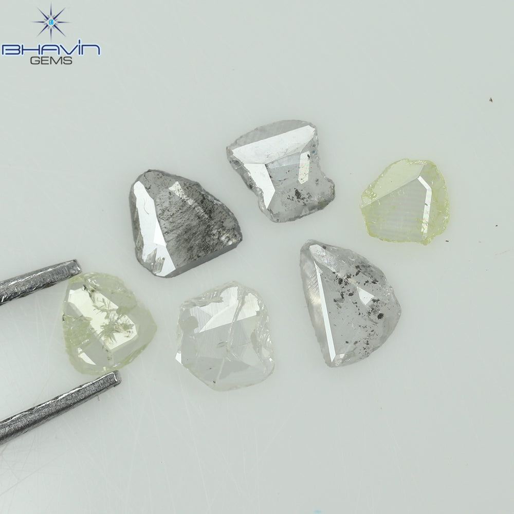 0.41 CT/6 Pcs Rosecut Polki Shape Natural Diamond  White Color I3 Clarity (3.65 MM)