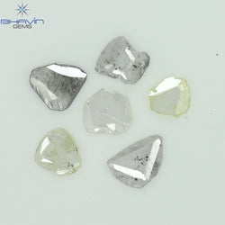 0.41 CT/6 Pcs Rosecut Polki Shape Natural Diamond  White Color I3 Clarity (3.65 MM)