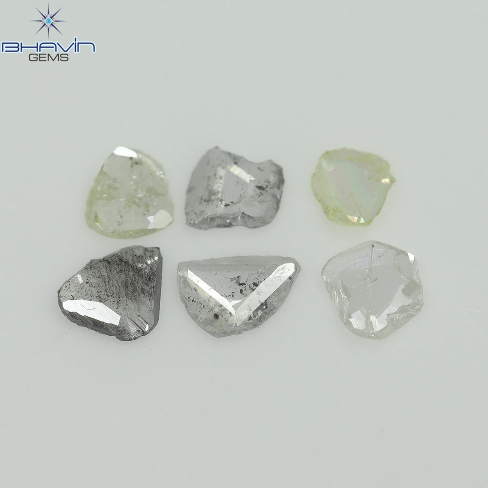0.41 CT/6 Pcs Rosecut Polki Shape Natural Diamond  White Color I3 Clarity (3.65 MM)