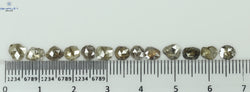 3.56 CT/13 Pcs Rosecut Polki Shape Natural Diamond  Brown Color  I3 Clarity (5.75 MM)