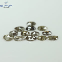 3.56 CT/13 Pcs Rosecut Polki Shape Natural Diamond  Brown Color  I3 Clarity (5.75 MM)