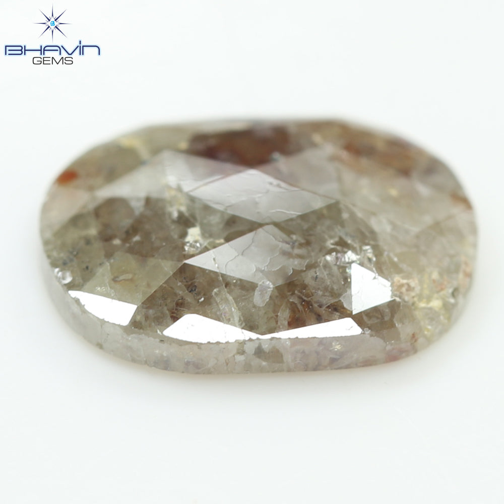 2.18 CT,  Oval Red Salt And pepper diamond ,I3 Clarity(10.74 MM)