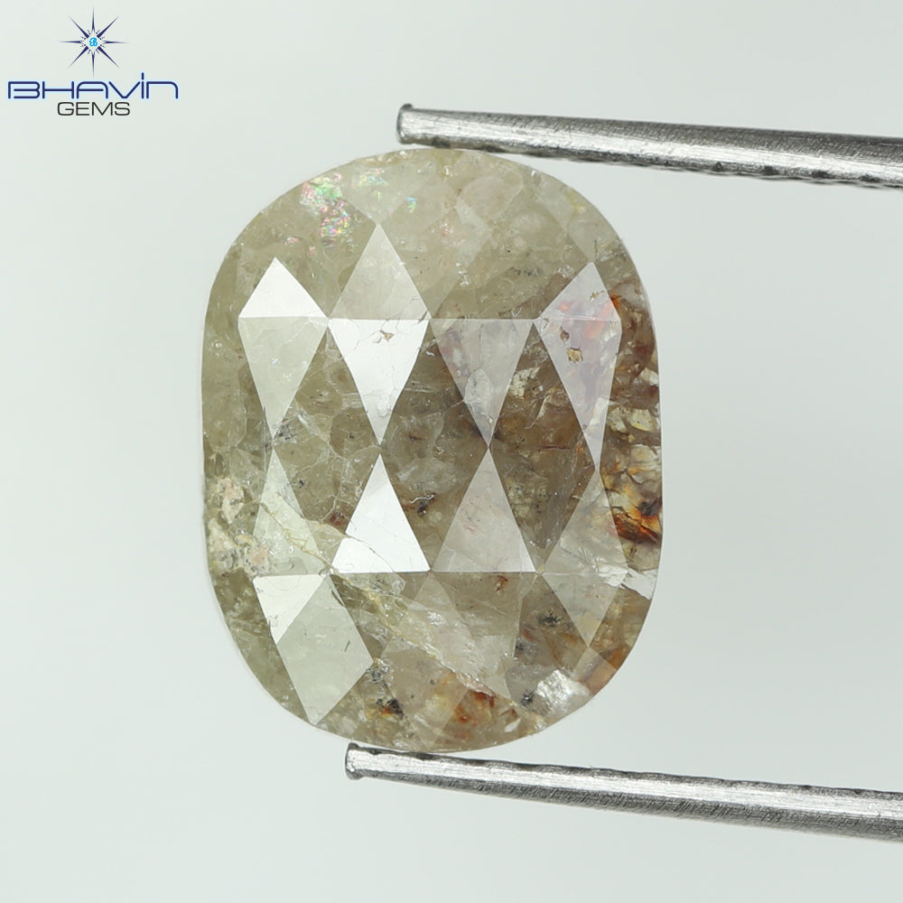 2.18 CT, Oval Red Salt And pepper diamond ,I3 Clarity(10.74 MM)