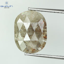 2.18 CT,  Oval Red Salt And pepper diamond ,I3 Clarity(10.74 MM)
