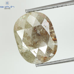 2.18 CT,  Oval Red Salt And pepper diamond ,I3 Clarity(10.74 MM)
