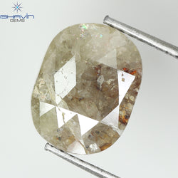 2.18 CT,  Oval Red Salt And pepper diamond ,I3 Clarity(10.74 MM)