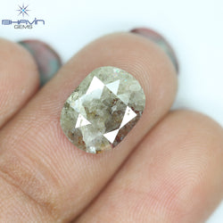 2.18 CT,  Oval Red Salt And pepper diamond ,I3 Clarity(10.74 MM)