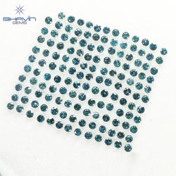 12.66 CT, 142 Pcs, Round Shape And Blue Natural loose Diamond, Clarity I3