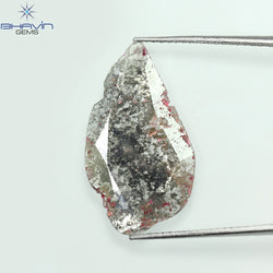 2.70 CT Slice Shape Natural Diamond Salt And Pepper Color I3 Clarity (23.62 MM)