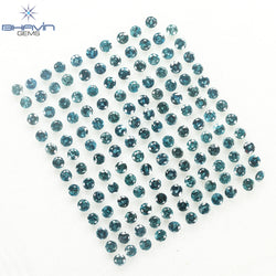 12.66 CT, 142 Pcs, Round Shape And Blue Natural loose Diamond, Clarity I3