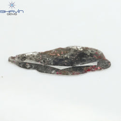 2.70 CT Slice Shape Natural Diamond Salt And Pepper Color I3 Clarity (23.62 MM)