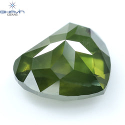 1.99 CT, Heart Diamond, Green Color, Clarity I1