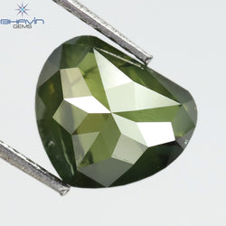 1.99 CT, Heart Diamond, Green Color, Clarity I1