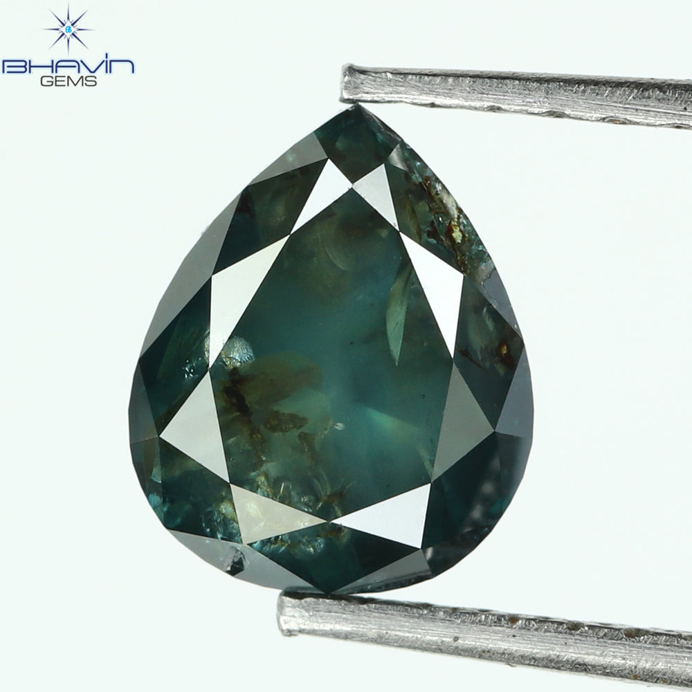 1.21 CT, Pear Diamond, Blue Color, Clarity I3