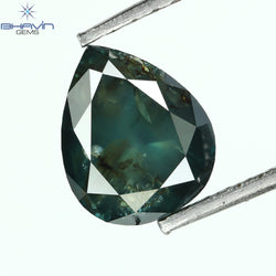 1.21 CT, Pear Diamond, Blue Color, Clarity I3
