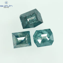 0.93 CT/3 Pcs, Mix Diamond, Blue Color, I3 Clarity
