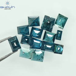 1.19 CT/14 Pcs, Baguette Diamond, Blue Color, I3 Clarity