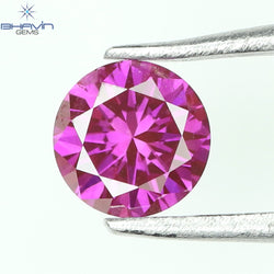 0.13 CT, Round Diamond, Pink Color, VVS1 Clarity