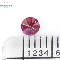 0.13 CT, Round Diamond, Pink Color, VVS1 Clarity